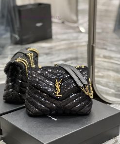 Yves Saint Laurent Bags ▪ 𝑳𝑶𝑼𝑳𝑶𝑼  ▪  New colorBlack pearl flower craftsmanship with gold buckle_The latest upgraded 3aofrcwk