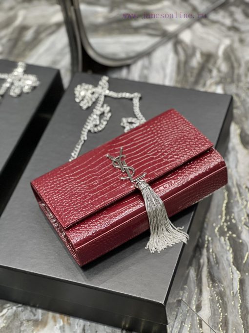 Yves Saint Laurent Bags Eternal ClassicKATE 24cm crocodile patterned fringe style_Definitely an eternal classic of Y 2acu0ssw - Image 7