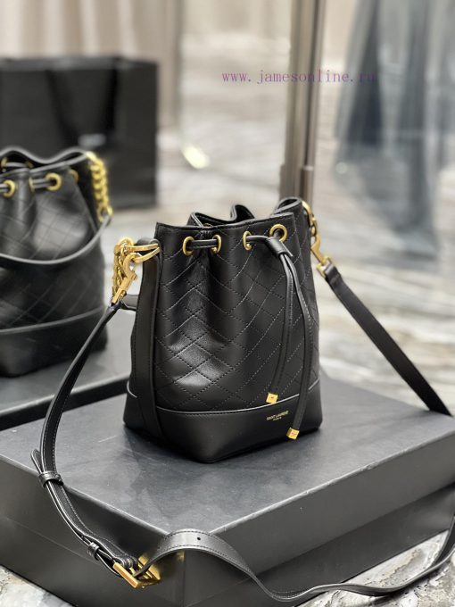 Yves Saint Laurent Bags BlackEMMANUELLE Quilted Sheepskin Bucket BagMy love for bucket bags is serious. The bag open 2r6rlwpc - Image 3