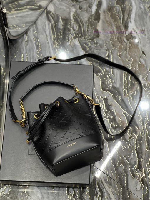 Yves Saint Laurent Bags BlackEMMANUELLE Quilted Sheepskin Bucket BagMy love for bucket bags is serious. The bag open 2r6rlwpc - Image 8