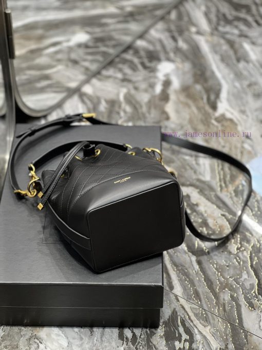 Yves Saint Laurent Bags BlackEMMANUELLE Quilted Sheepskin Bucket BagMy love for bucket bags is serious. The bag open 2r6rlwpc - Image 9