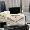 Yves Saint Laurent Bags Autumn and winter rabbit fur styles are out 🧏 ‍️Loulou Puffer launches rabbit fur with leath x3xnnn29