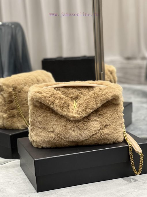 Yves Saint Laurent Bags Autumn and winter rabbit fur styles are out 🧏 ‍️Loulou Puffer launches rabbit fur with leath nzdpm7wn - Image 2