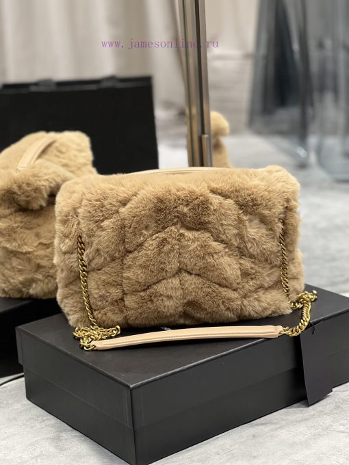 Yves Saint Laurent Bags Autumn and winter rabbit fur styles are out 🧏 ‍️Loulou Puffer launches rabbit fur with leath nzdpm7wn - Image 10