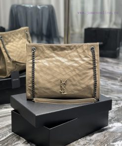 Yves Saint Laurent Bags 𝙉𝙄𝙆𝙄 𝙎𝙃𝙊𝙋𝙋𝙄𝙉𝙂 𝘽𝘼𝙂_Imported wrinkled oil wax cowhide from Italy, wrapped entirely in cowhide, ig54948a