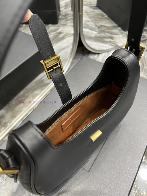 Yves Saint Laurent Bags BlackHobo bag armpit crossbody bag for la ️A typical cool, cold and minimalist style, minima zjdu3w56 - Image 8