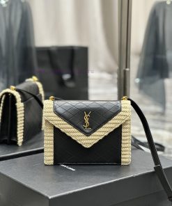 Yves Saint Laurent Bags GABY mini_Quilted Pattern Envelope BagSheepskin with woven styleMade of Italian lambskin, fu 8an3hfna