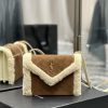 Yves Saint Laurent Bags GABY mini_Quilted Pattern Envelope BagYellow suede paired with lamb woolItalian imported sue 2kvw4a7m