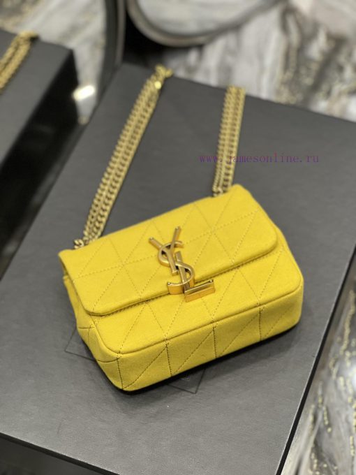 Yves Saint Laurent Bags JAMIE Knitted Style_Made of imported cashmere knitted and spliced together, decorated with " mkr3b6k1 - Image 6