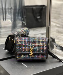 Yves Saint Laurent Bags 𝑺𝑶𝑳𝑭𝑬𝑹𝑰𝑵𝑶 𝑩𝑶𝑿 Autumn and winter colored coarse woolen flowersIT BAG must be a hot item that gfih6x15
