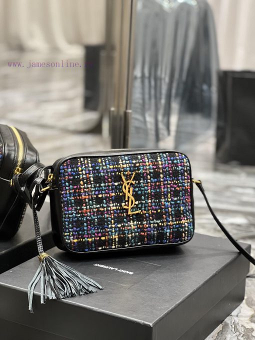 Yves Saint Laurent Bags 𝑳𝒐𝒖 Camera Bag - Black with Color Coarse FlowersTop level imported Italian cowhide camera ba m7jp98dq - Image 3