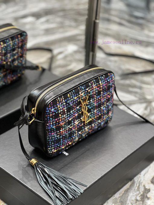 Yves Saint Laurent Bags 𝑳𝒐𝒖 Camera Bag - Black with Color Coarse FlowersTop level imported Italian cowhide camera ba m7jp98dq - Image 5