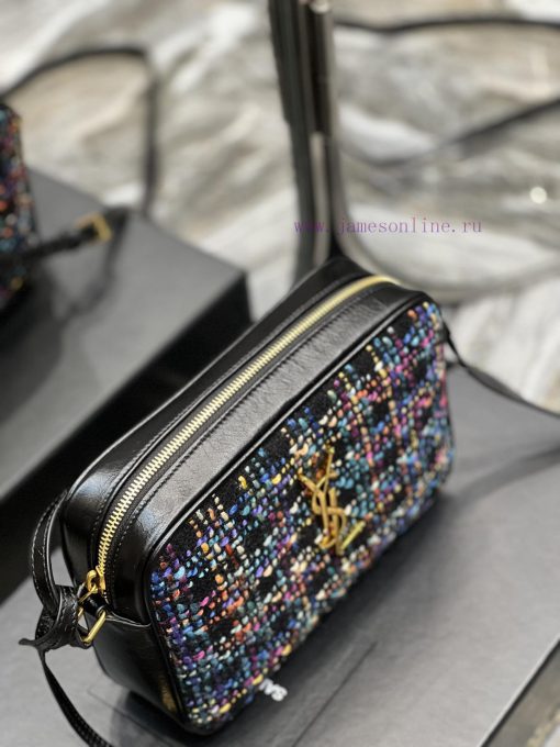 Yves Saint Laurent Bags 𝑳𝒐𝒖 Camera Bag - Black with Color Coarse FlowersTop level imported Italian cowhide camera ba m7jp98dq - Image 7