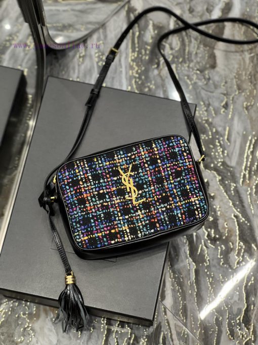 Yves Saint Laurent Bags 𝑳𝒐𝒖 Camera Bag - Black with Color Coarse FlowersTop level imported Italian cowhide camera ba m7jp98dq - Image 9