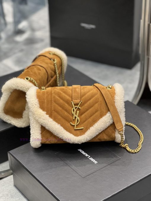 Yves Saint Laurent Bags 𝙀𝙣𝙫𝙚𝙡𝙤𝙥𝙚 _ New lamb suedeThe most eye-catching lamb fur suede must be planted with grass~Gen y5mlvjsg