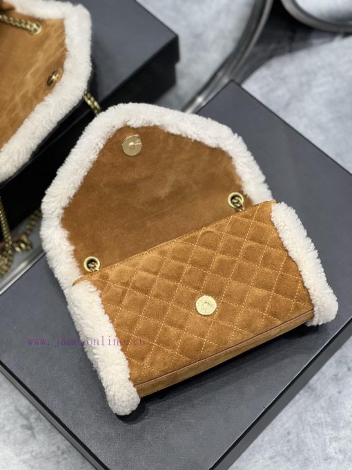 Yves Saint Laurent Bags 𝙀𝙣𝙫𝙚𝙡𝙤𝙥𝙚 _ New lamb suedeThe most eye-catching lamb fur suede must be planted with grass~Gen y5mlvjsg - Image 9