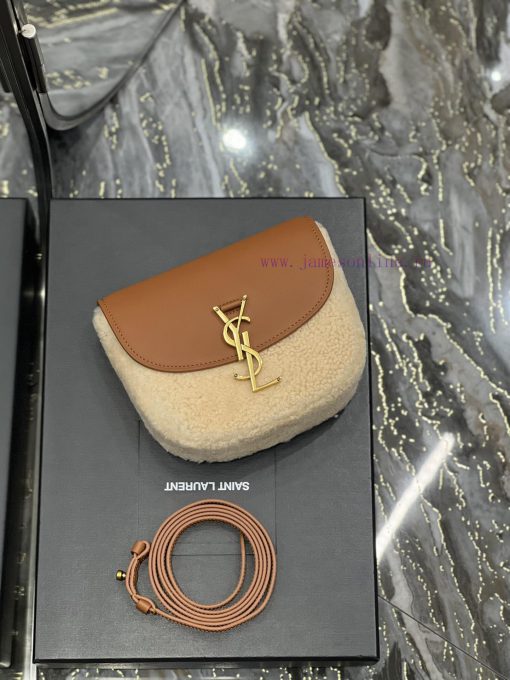 Yves Saint Laurent Bags 𝐊𝐚𝐢𝐚 𝐒𝐦𝐚𝐥𝐥𝐊𝐚𝐢𝐚𝐒𝐦𝐚𝐥𝐥 _ Lamb wool with cowhideA gentle camel colored body with creamy lamb plu 3idsiq2c - Image 7