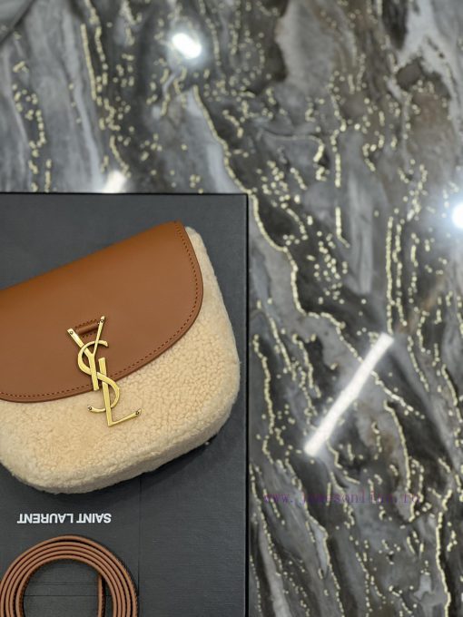 Yves Saint Laurent Bags 𝐊𝐚𝐢𝐚 𝐒𝐦𝐚𝐥𝐥𝐊𝐚𝐢𝐚𝐒𝐦𝐚𝐥𝐥 _ Lamb wool with cowhideA gentle camel colored body with creamy lamb plu 3idsiq2c - Image 8