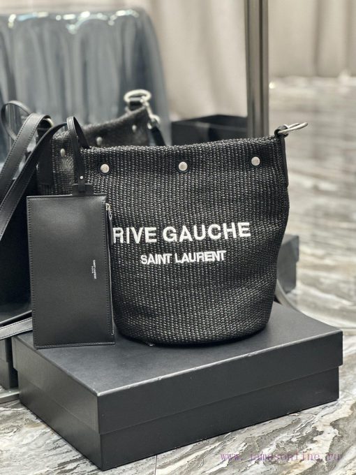 Yves Saint Laurent Bags 𝗥𝗜𝗩𝗘 𝗚𝗔𝗨𝗖𝗛𝗘The latest RIVE GAUCHE French woven bucket bag, with its simple and atmospheric d k6mk0ozs