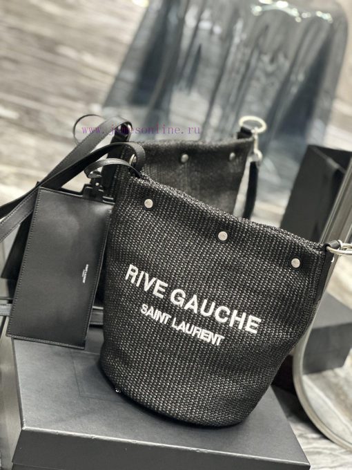 Yves Saint Laurent Bags 𝗥𝗜𝗩𝗘 𝗚𝗔𝗨𝗖𝗛𝗘The latest RIVE GAUCHE French woven bucket bag, with its simple and atmospheric d k6mk0ozs - Image 5