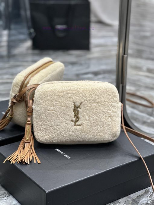 Yves Saint Laurent Bags 𝑳𝒐𝒖 Camera Bag - Lamb Wool with LeatherTop level imported Italian cowhide camera bag. Hong K ot8bnpfs - Image 2
