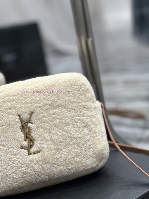 Yves Saint Laurent Bags 𝑳𝒐𝒖 Camera Bag - Lamb Wool with LeatherTop level imported Italian cowhide camera bag. Hong K ot8bnpfs - Image 4