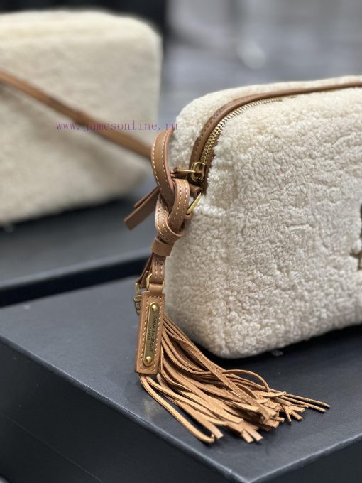 Yves Saint Laurent Bags 𝑳𝒐𝒖 Camera Bag - Lamb Wool with LeatherTop level imported Italian cowhide camera bag. Hong K ot8bnpfs - Image 7