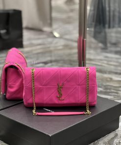 Yves Saint Laurent Bags JAMIE_Sized 25cm Knitted Splicing StyleThe low-key black silver buckle paired with knitted c 1rxzuess