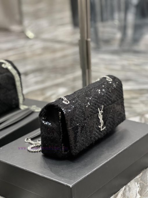 Yves Saint Laurent Bags JAMIE_Sized 25cmBlack bead flower patchwork patternThe low-key black silver buckle paired wi m7dwmwvq - Image 3