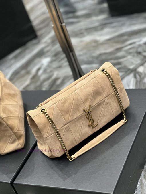 Yves Saint Laurent Bags JAMIE_Sized 25cm suede styleApricot colored suede with gold buckle, natural and simple yet f b1cazenp - Image 4