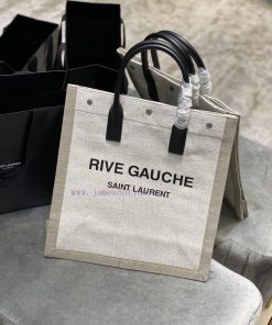 Yves Saint Laurent Bags Vertical version - Live Gauche Tote Bag, Left Bank Shopping Bag ️, from custom linen fabric x3a8c49m