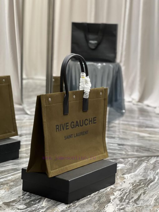 Yves Saint Laurent Bags Rive Gauche Tote Bag, Left Bank Shopping Bag ️, from custom linen fabric to silk screen prin k68ypxkc - Image 5