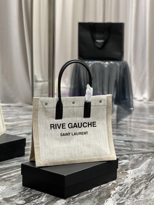 Yves Saint Laurent Bags Rive Gauche Tote Bag, Left Bank Shopping Bag ️, from custom linen fabric to silk screen prin oqgm06ld - Image 3