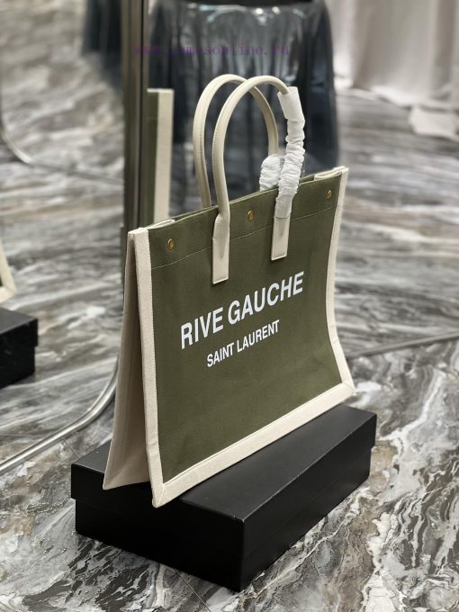 Yves Saint Laurent Bags Rive Gauche Tote Bag, Left Bank Shopping Bag ️, from custom linen fabric to silk screen prin i4sbi7z7 - Image 4