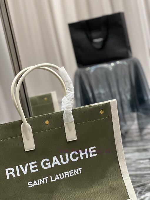 Yves Saint Laurent Bags Rive Gauche Tote Bag, Left Bank Shopping Bag ️, from custom linen fabric to silk screen prin i4sbi7z7 - Image 5