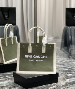 Yves Saint Laurent Bags Rive Gauche Tote Bag, Left Bank Shopping Bag ️, from custom linen fabric to silk screen prin rc024ih8