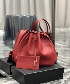 Yves Saint Laurent Bags Flat Hobo bag_Y Home Full Leather Drawstring Bag/Shoulder BackpackThe all leather design add dgshj0rn