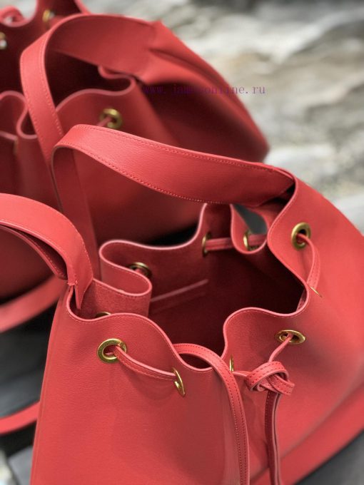 Yves Saint Laurent Bags Flat Hobo bag_Y Home Full Leather Drawstring Bag/Shoulder BackpackThe all leather design add dgshj0rn - Image 6