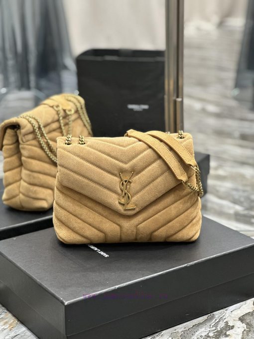 Yves Saint Laurent Bags 𝙇𝙤𝙪𝙇𝙤𝙪𝟮𝟓𝙘𝙢 Yellow suedeA bag suitable for carrying in winter, it has arrived. It walks towar a0qwed9p - Image 2