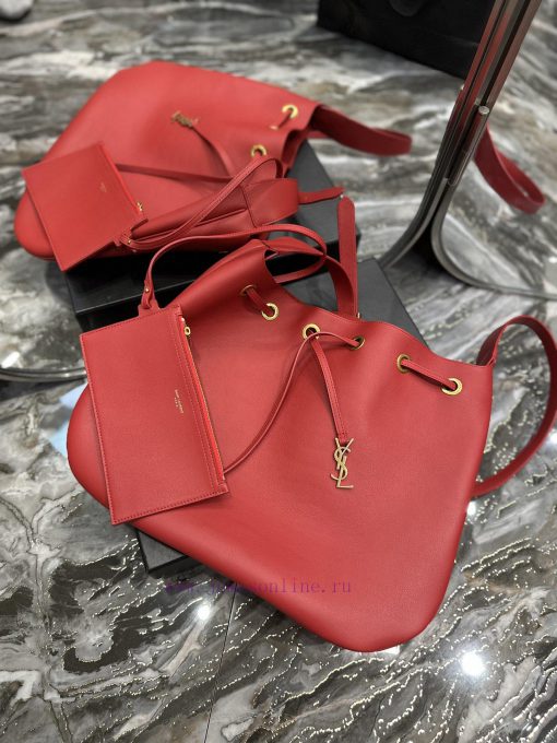 Yves Saint Laurent Bags Flat Hobo bag_Y Home Full Leather Drawstring Bag/Shoulder BackpackThe all leather design add dgshj0rn - Image 9