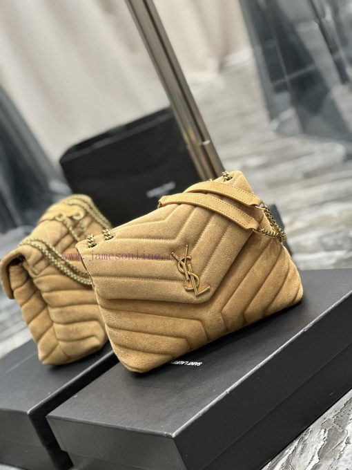 Yves Saint Laurent Bags 𝙇𝙤𝙪𝙇𝙤𝙪𝟮𝟓𝙘𝙢 Yellow suedeA bag suitable for carrying in winter, it has arrived. It walks towar a0qwed9p - Image 3