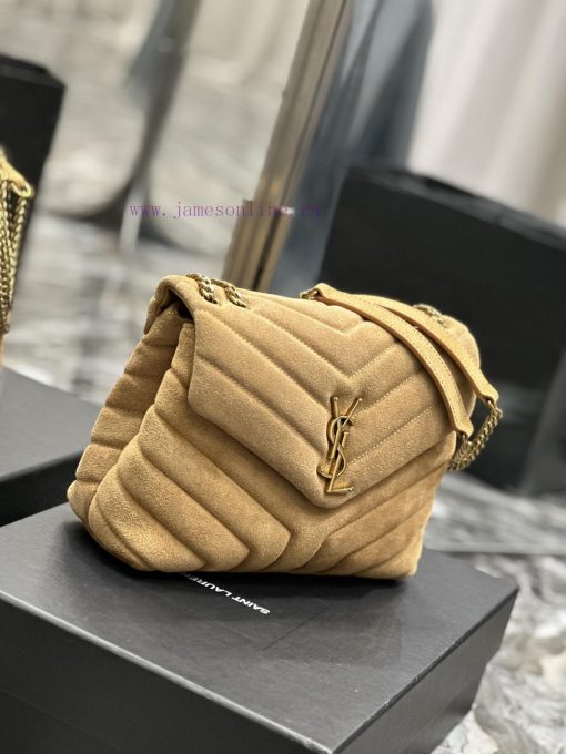 Yves Saint Laurent Bags 𝙇𝙤𝙪𝙇𝙤𝙪𝟮𝟓𝙘𝙢 Yellow suedeA bag suitable for carrying in winter, it has arrived. It walks towar a0qwed9p - Image 4