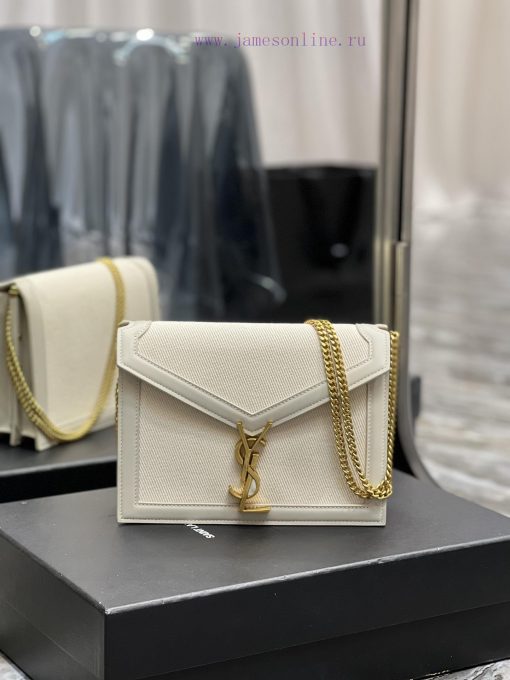 Yves Saint Laurent Bags 𝑪𝑨𝑺𝑺𝑨𝑵𝑫𝑹𝑨 _ White paired with cotton and linenThe latest synchronized CASSANDRA Italian impo tauq6jdv