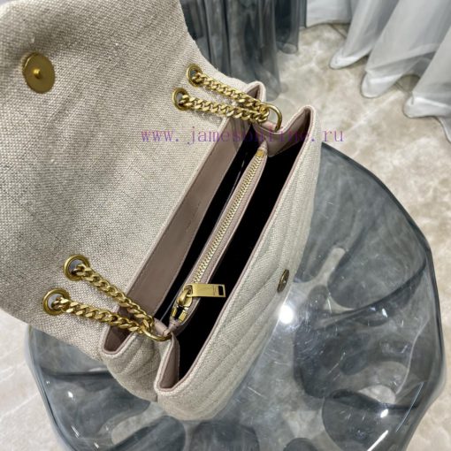 Yves Saint Laurent Bags Apricot colored cotton and linen fabric𝑳𝒐𝒖𝒍𝒐𝒖 Small size, customized cotton and linen materi vm8azvfv - Image 10