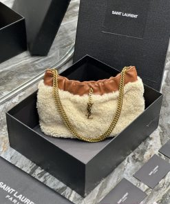 Yves Saint Laurent Bags Lamb woolMini leather shoulder bag cloud shaped armpit bag/chain bagUnique leather fragrance x3di1nsy