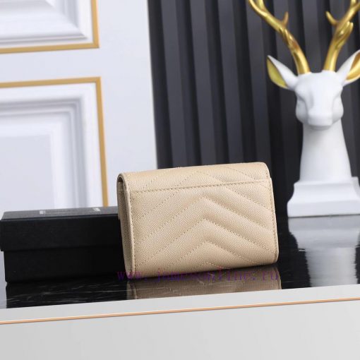 Yves Saint Laurent Bags SLoro Piana two fold short clip wallet card bag, original development, imported calf leather n7w3j3he - Image 3