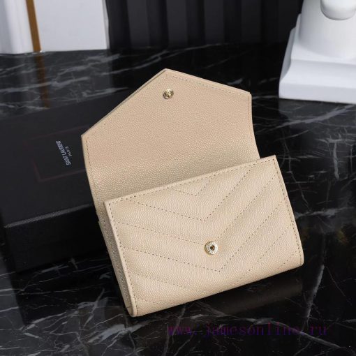 Yves Saint Laurent Bags SLoro Piana two fold short clip wallet card bag, original development, imported calf leather n7w3j3he - Image 6