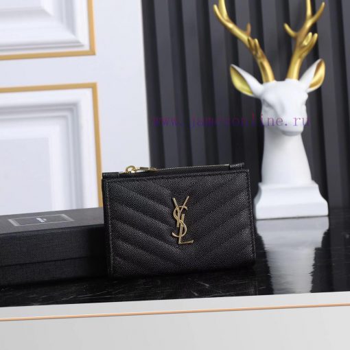 Yves Saint Laurent Bags MONOGRAM two-piece zipper walletAdopting grain textured cowhide leather with central metal c 1dgh5uex - Image 2