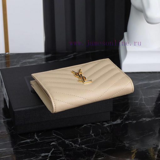 Yves Saint Laurent Bags MONOGRAM two-piece zipper walletAdopting grain textured cowhide leather with central metal c k9lwu2uj - Image 5