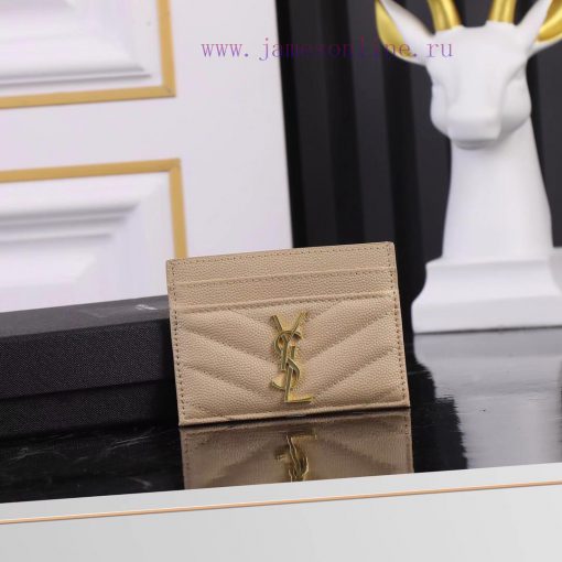 Yves Saint Laurent Bags SLoro Piana card clip credit clip metal interlocking YSL standard, jacquard embossed stitchi e8iczpap - Image 2